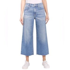 Oat New York Cropped Raw Hem Jeans Size 12/31 Light Wash EUC